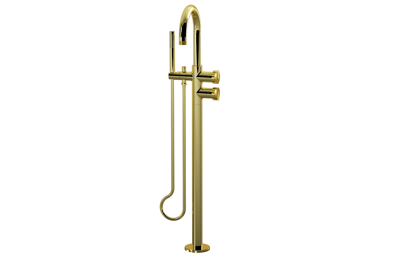 E-11554-R1BAU-L1PB-PB Смеситель напольный отдельностоящий (внешняя часть) GRAFF MOD+