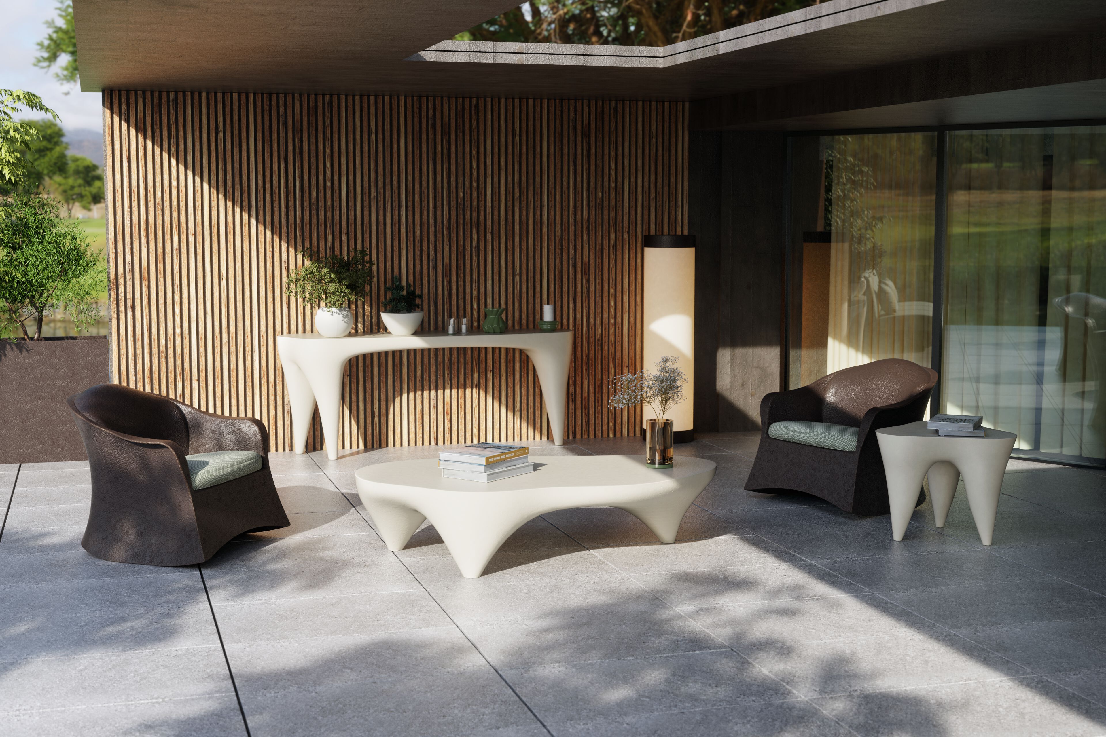 Стекловолоконная Садовая консоль GANSK Ivory ARCH-00133520 - Вид №5