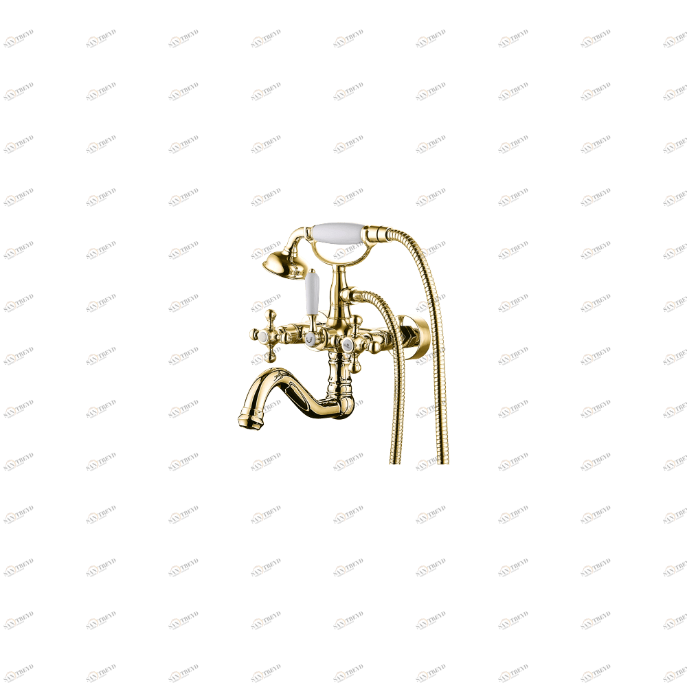 GZ 09035E Смеситель двухвентильный для ванны Ganzer Золото Ganzer Германия 13867