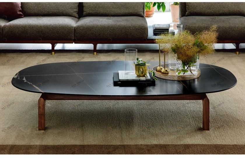 Porada Овальный мраморный журнальный столик для гостиной Eighteen sun-id-1500927