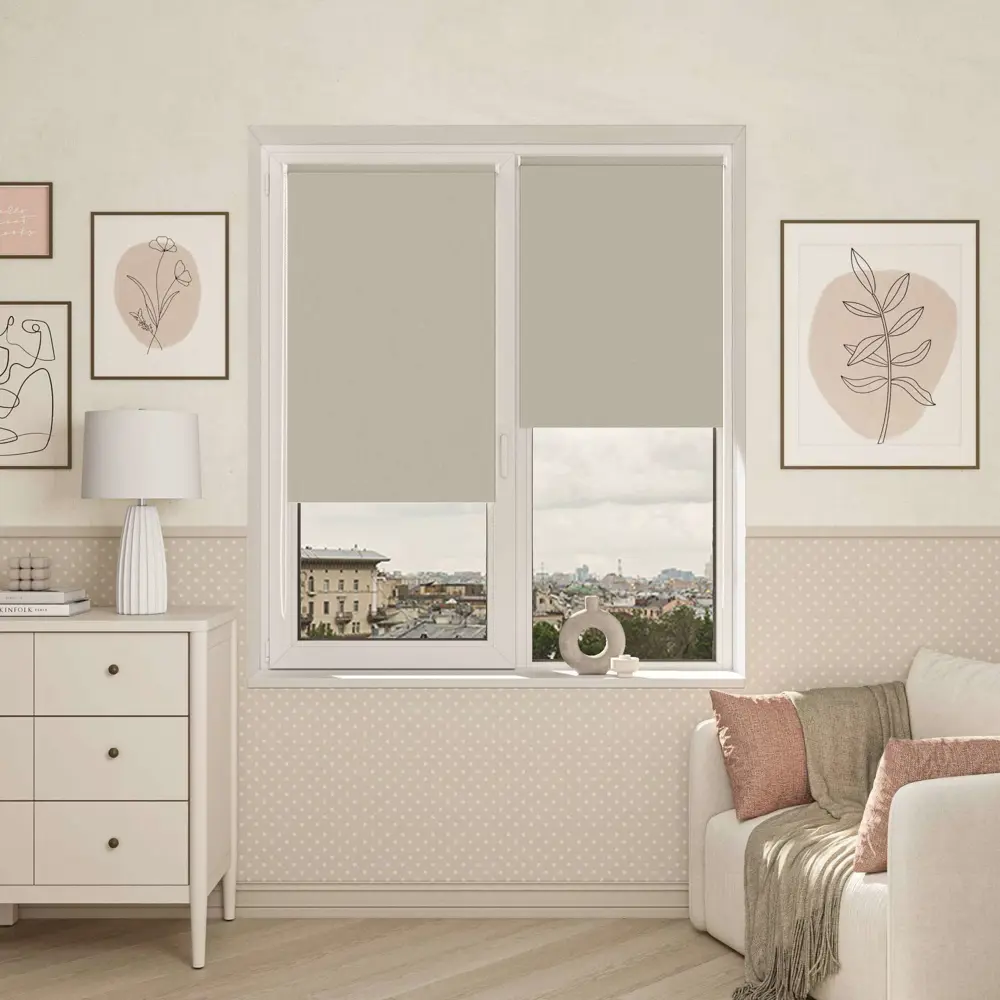 Штора рулонная блэкаут KREAFORTA Vorga 80x160 см серая STLM-2082249 - Вид №7