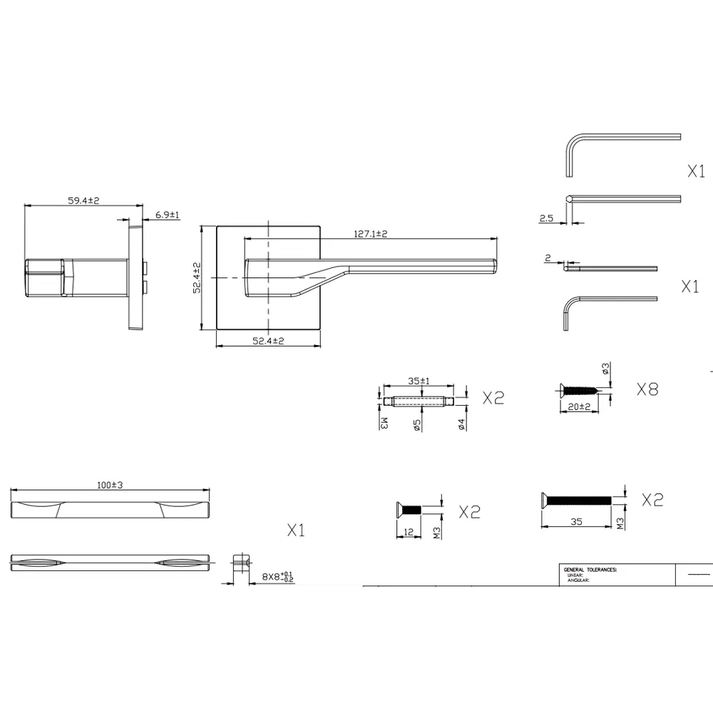 Дверная ручка на розетке KREAFORTA Мюлен без запирания цвет никель STLM-2209286 - Вид №5