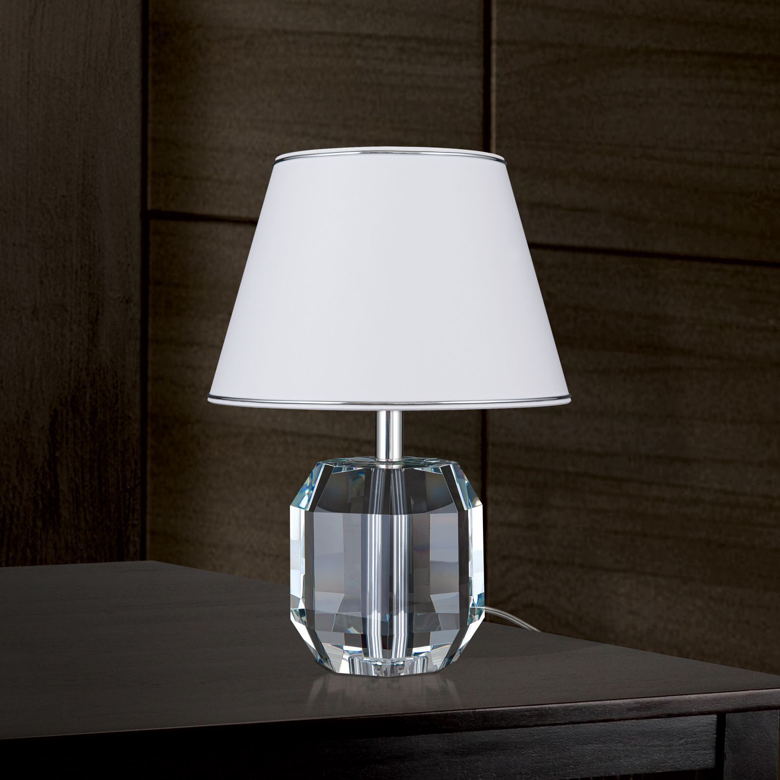 Настольная лампа из стекла и льна Orion Alexis ARCH-00078709 - Вид №9