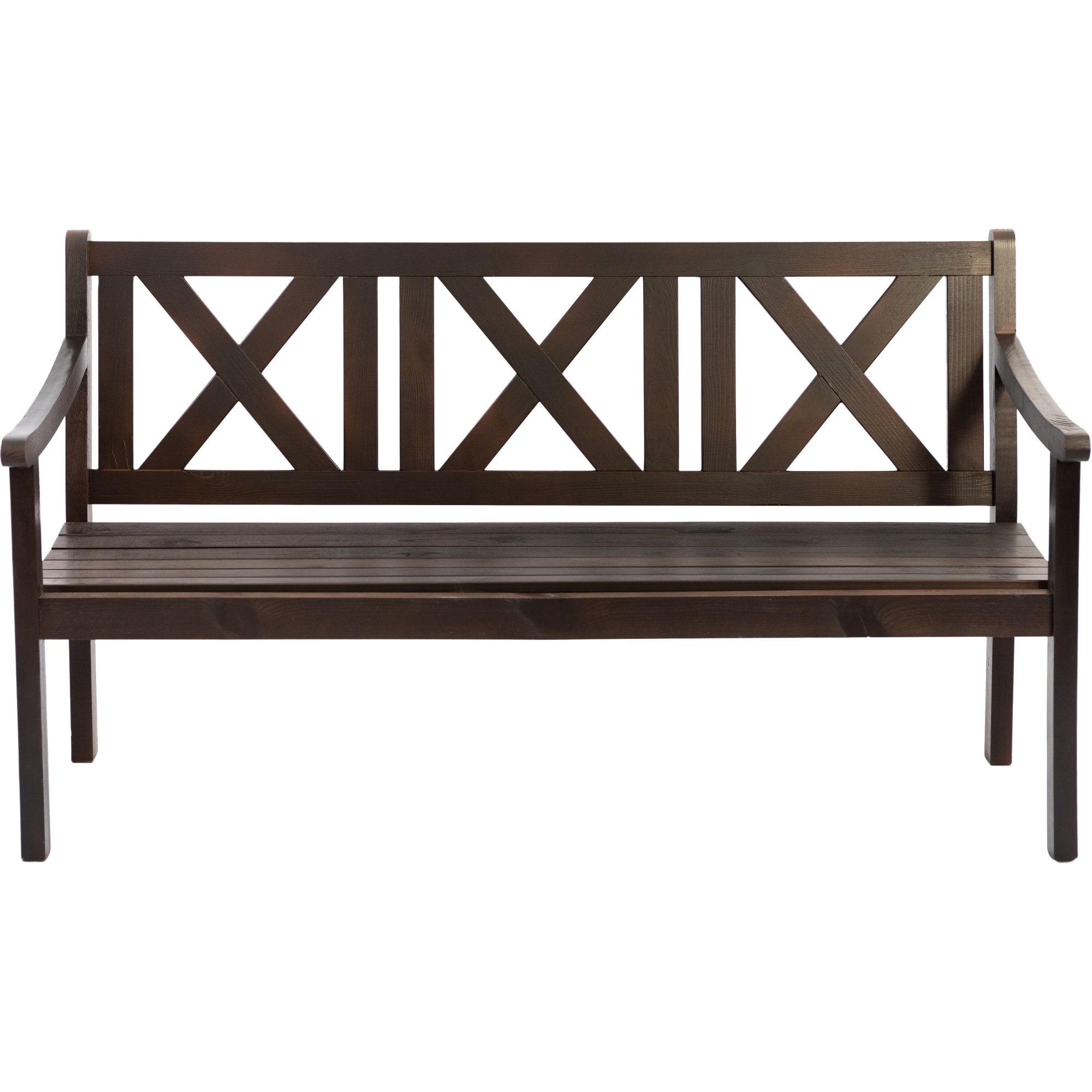 82577216 Скамья садовая Копенгаген 161х63х86 см дерево коричневая Santreyd  - Вид №1