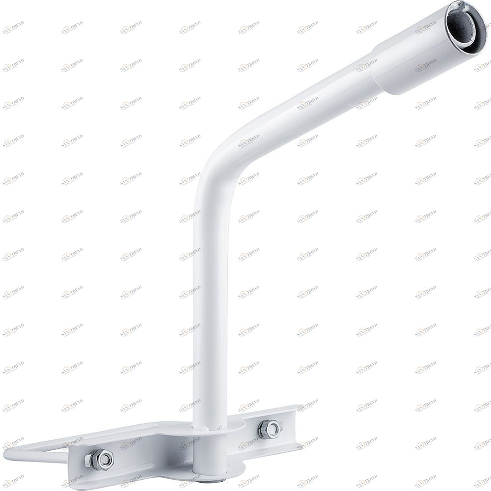 Кронштейн на опору с 1 хомутом с посадочным диаметром 58мм 32877 FERON  00-3956152 Белый 