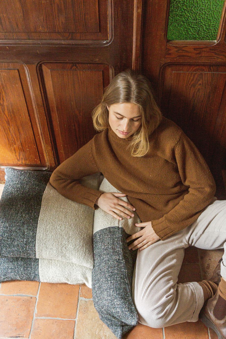 Прямоугольная подушка из льна и шерсти Libeco Home Jess ARCH-00031195 - Вид №1