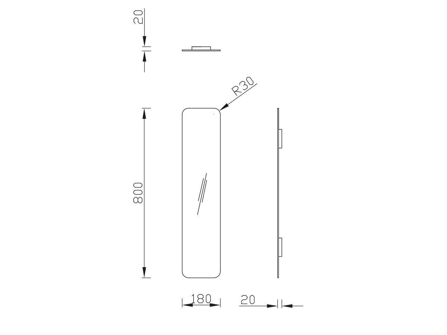 Настенное зеркало для ванной комнаты JEE-O Slimline ARCH-00004304