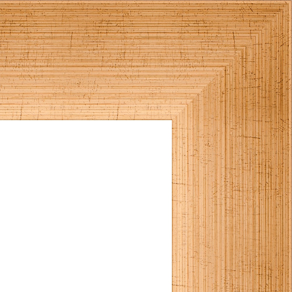 BY 4519 Зеркало с гравировкой в багетной раме - травленое золото 87 mm EVOFORM Exclusive-G - Вид №5