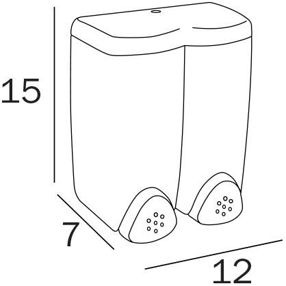 INDA® Настенный дозатор мыла из абс Hotellerie Av112a - Вид №1