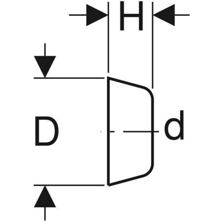 241.507.11.1 Стенная розетка Geberit, глубокая Geberit  - Вид №2