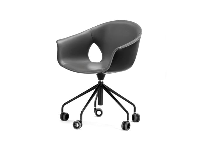 Кожаный стул с колесами Poltrona Frau коллекция-столы и стулья ARCH-00002244