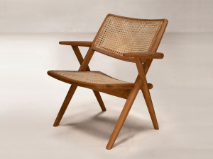 Стул из тикового дерева с подлокотниками