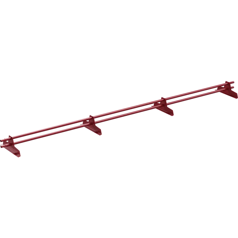 Снегозадержатель трубчатый ЭКО для любого вида кровли 3 м RAL 3005 красный ВЕГА STLM-2096372