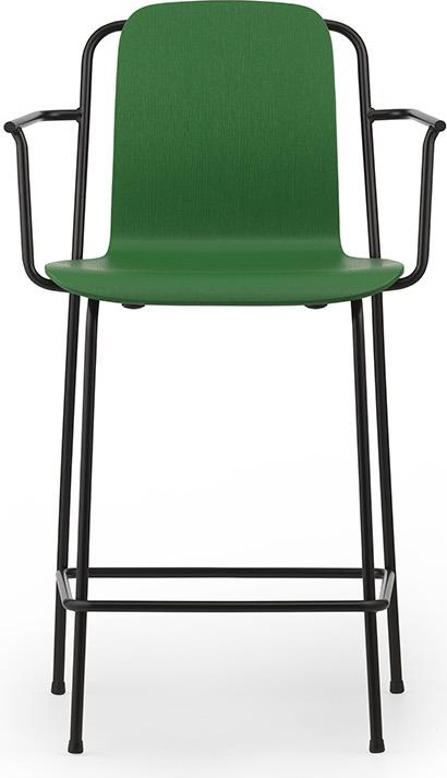 601968 Барное кресло 65 см Черная сталь / зеленый Normann Copenhagen Studio - Вид №1