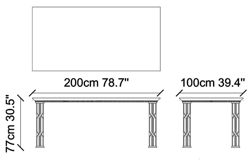 Деревянный прямоугольный обеденный стол NDESIGN Ezora ARCH-00104826 - Вид №3