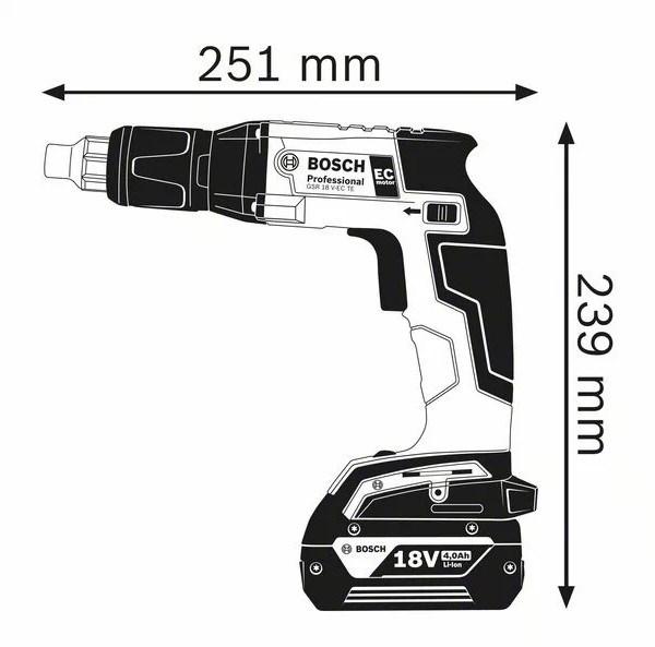 BOSCH PROFESSIONAL Аккумуляторный шуруповерт для гипсокартона Linea robust sun-id-1373003 - Вид №2