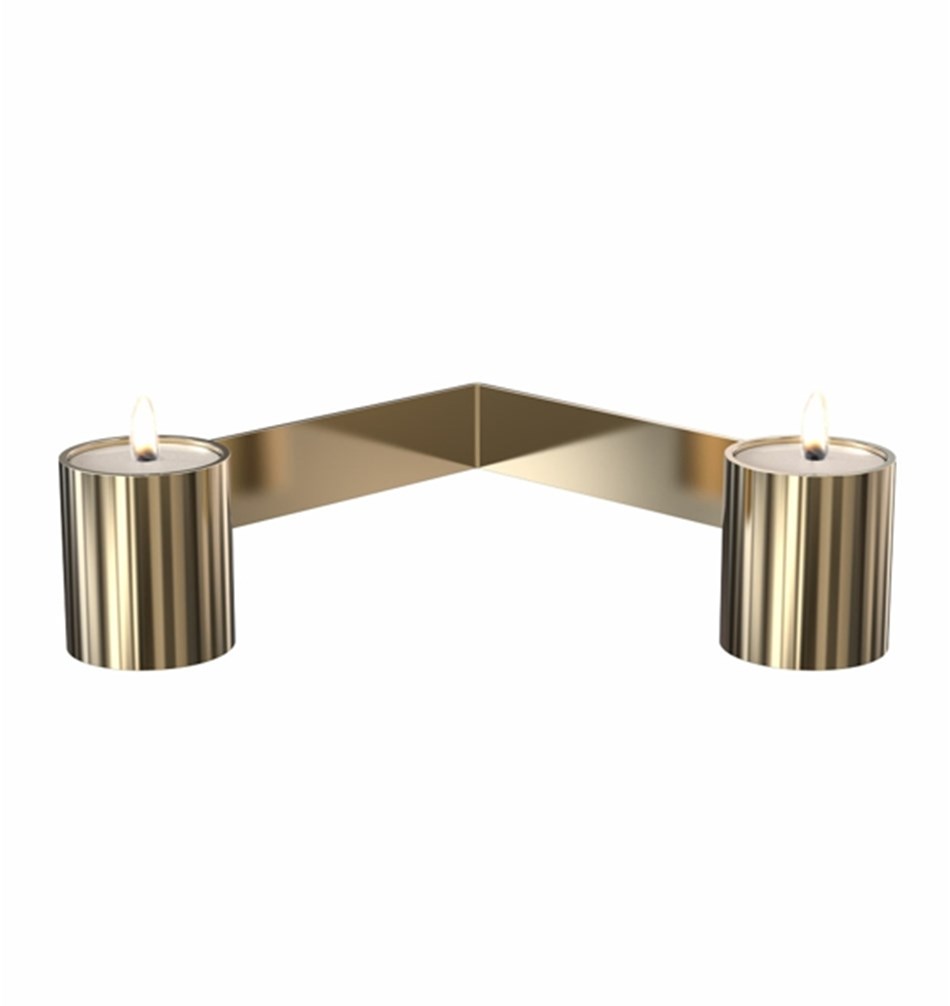 FROST Подсвечник 2004 » золото Нержавеющая сталь Золото N2004-GO  - Вид №1