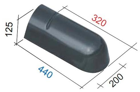 First Corporation Сланцево-синий концевой гребень Cover-life sun-id-1511143 - Вид №1