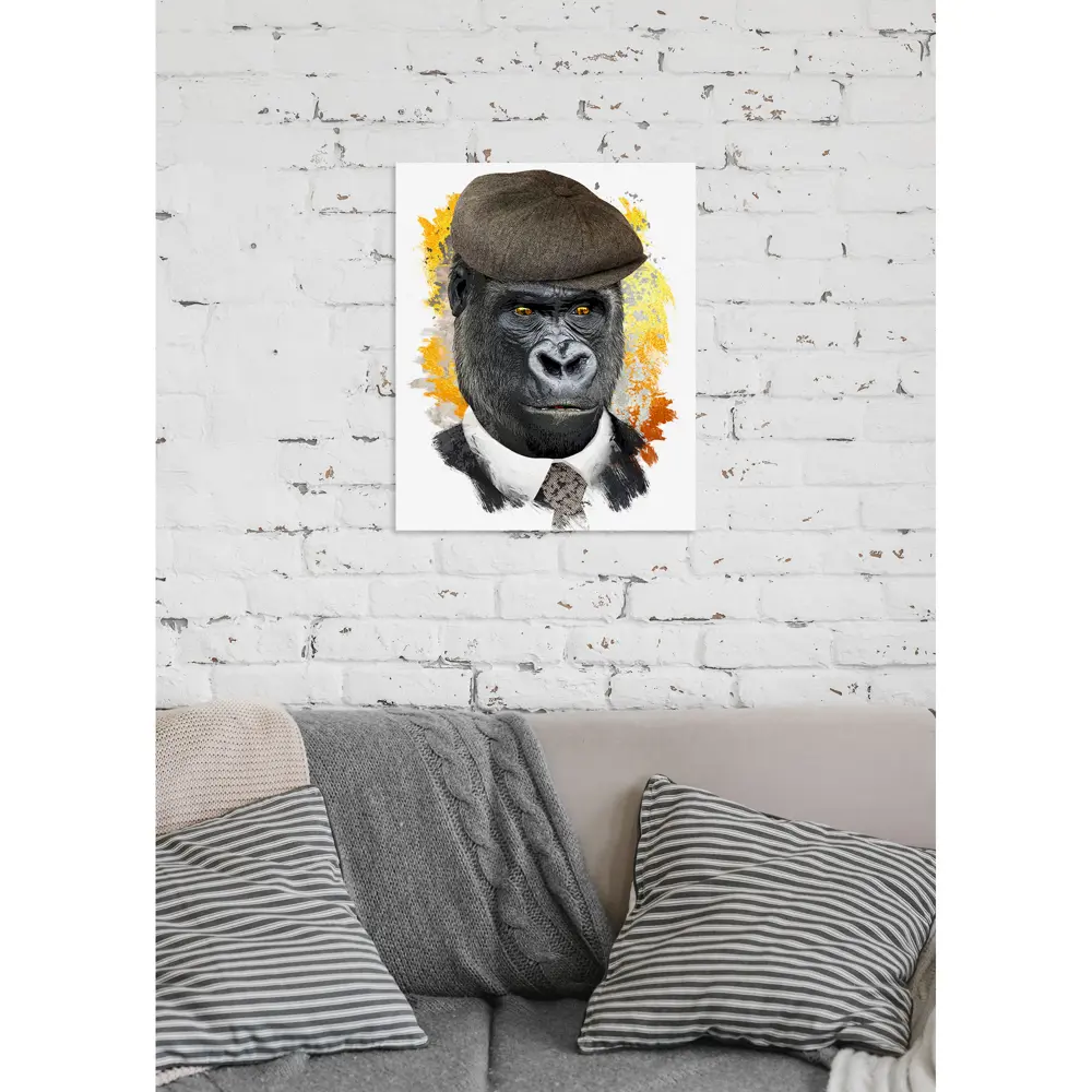 Картина на холсте Горилла в кепке 40х50 см Santreyd STLM-2098745 - Вид №3