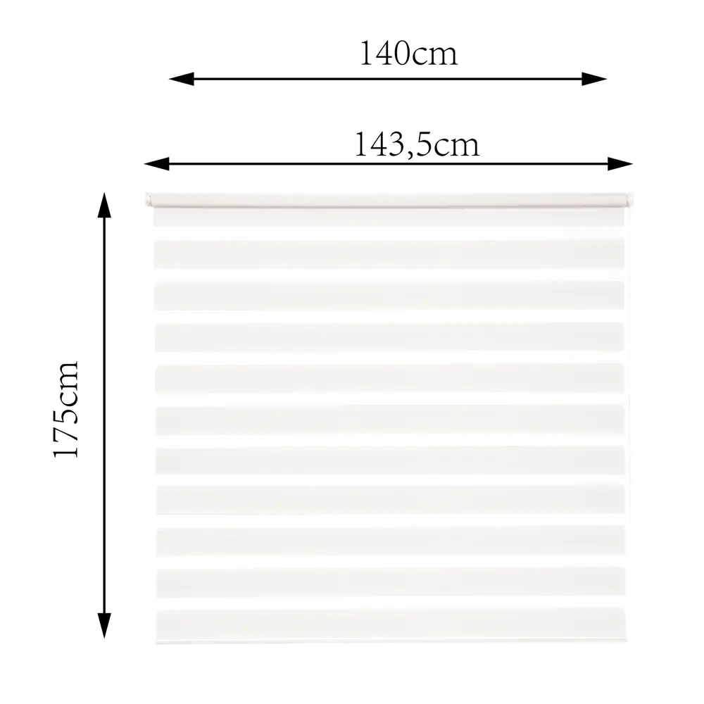 Штора рулонная день-ночь Inspire Peter 140x175 см белая White 0 82691093 STLM-2111426 - Вид №2
