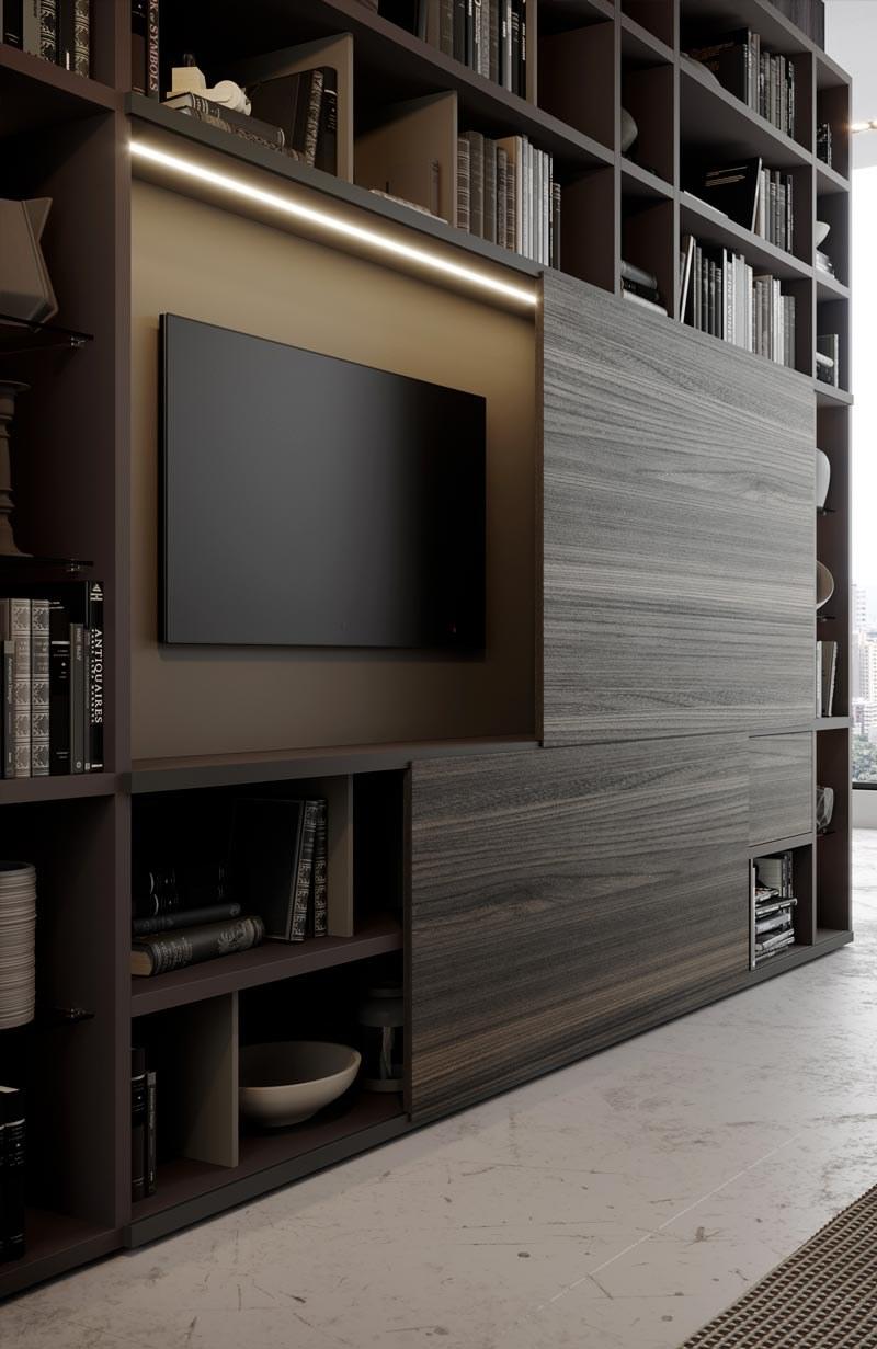 Kico Модульный деревянный книжный шкаф с подставкой под телевизор Librerie sun-id-1430049 - Вид №2