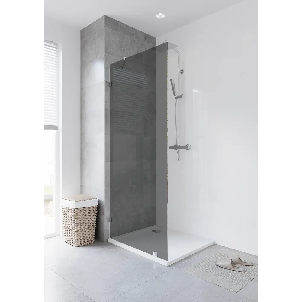 Боковая панель для душа Комфорт 90x195см стекло тонированное 5мм Santreyd STLM-2109439