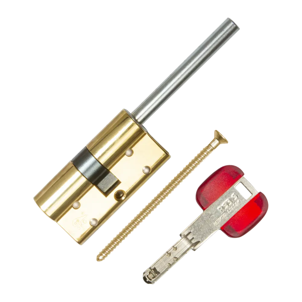 Цилиндр Cisa RS3 OL3S7-90.66, 45x10x25 мм, ключ/шток, цвет латунь, без вертушки STLM-2051998 - Вид №1