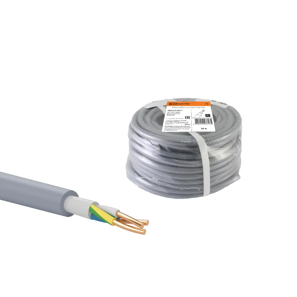 Кабель Tdm Electric NYM 3x1.5 20 м ГОСТ цвет серый STLM-2176060 - Вид №2