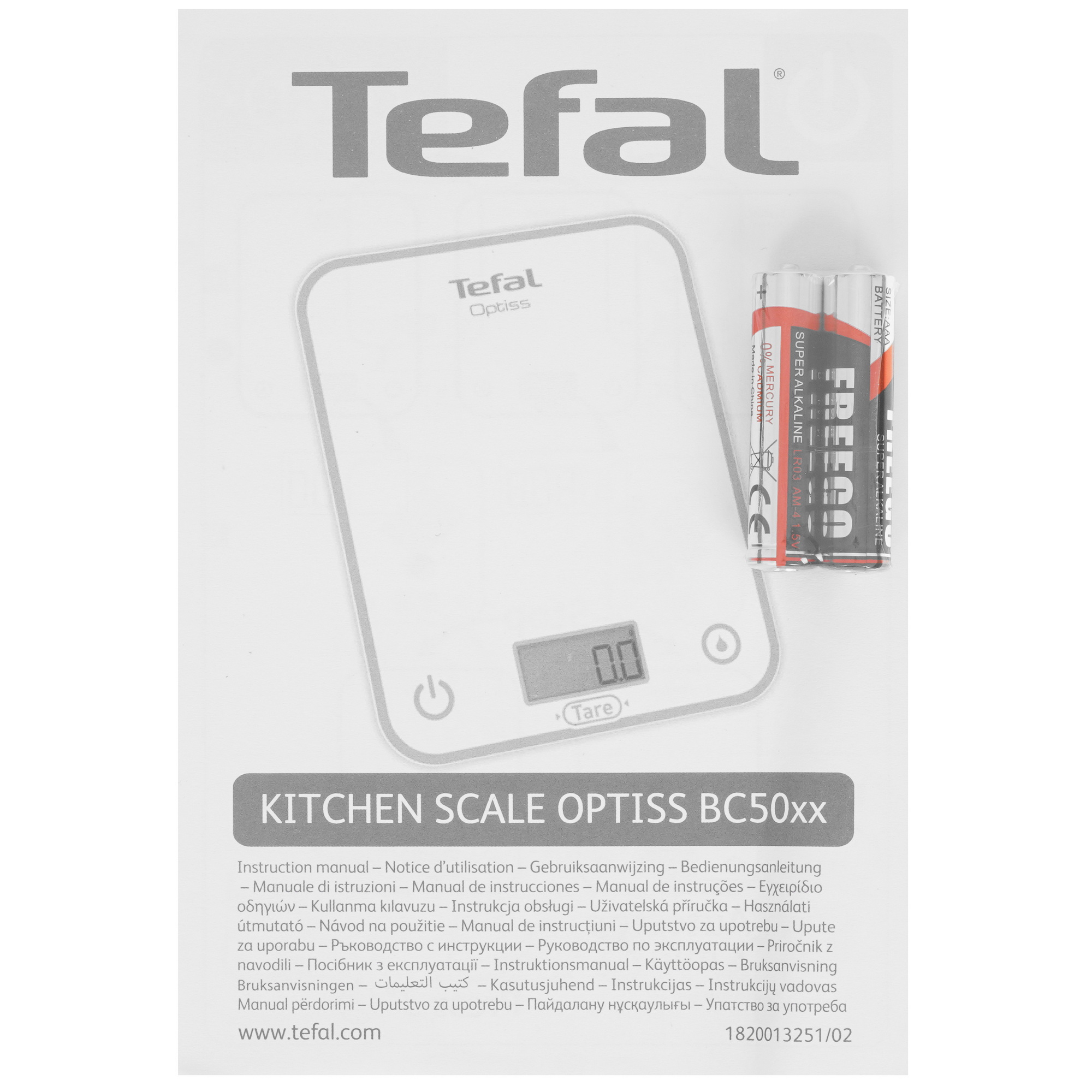 9259158 Кухонные весы Tefal Optiss BC50D2V0 черный STDN-0029774 - Вид №4