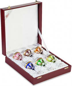 74454 Moser Набор из 6 бокалов для красного вина 210мл "Леди Гамильтон" (6цв) п/к Хрусталь бессвинцовый