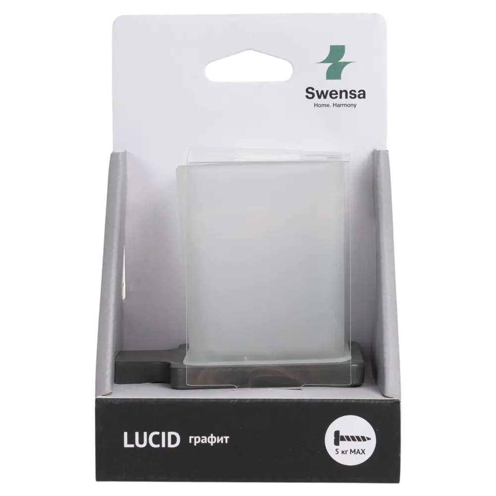 Swensa Lucid — подвесной стакан для зубных щеток из стекла и металла 89368778 STLM-1563715 - Вид №3