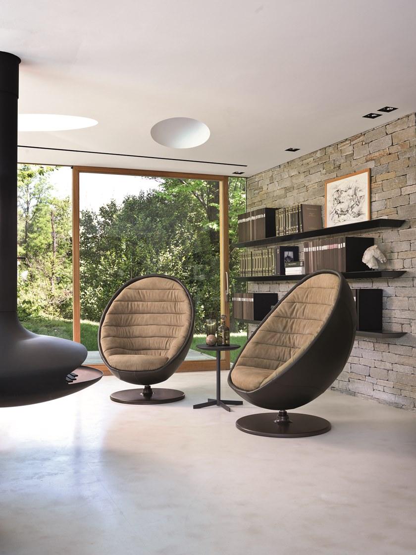 i 4 Mariani Вращающееся кресло с кожаной обивкой sun-id-1465131 - Вид №6