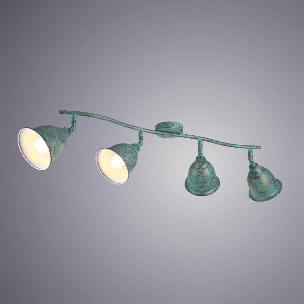 Спот потолочный голубой с 4 плафонами Arte Lamp Campana A9557PL-4BG ARTE LAMP CAMPANA BG 00-3924222 Голубой  - Вид №1