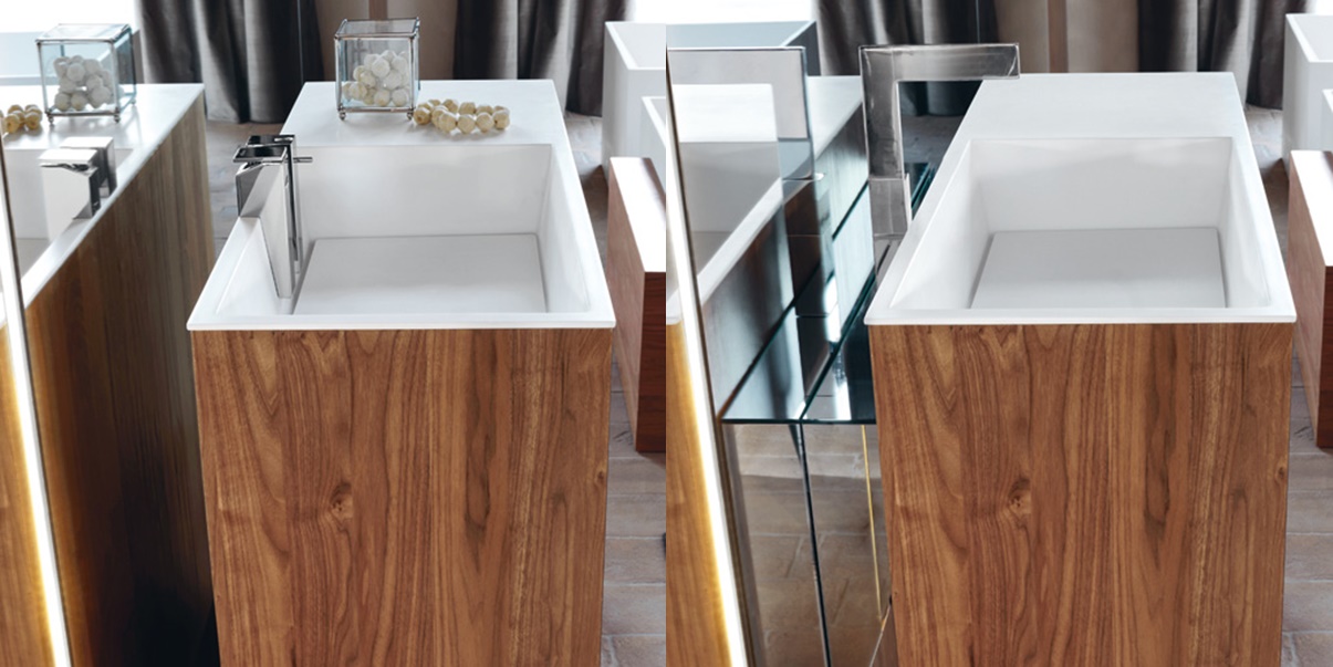 Комбинация ванной комнаты T07 в отделке Short 100 Milltek / 10 Noce Americano MILLDUE TOUCH TOUCH07 - Вид №5