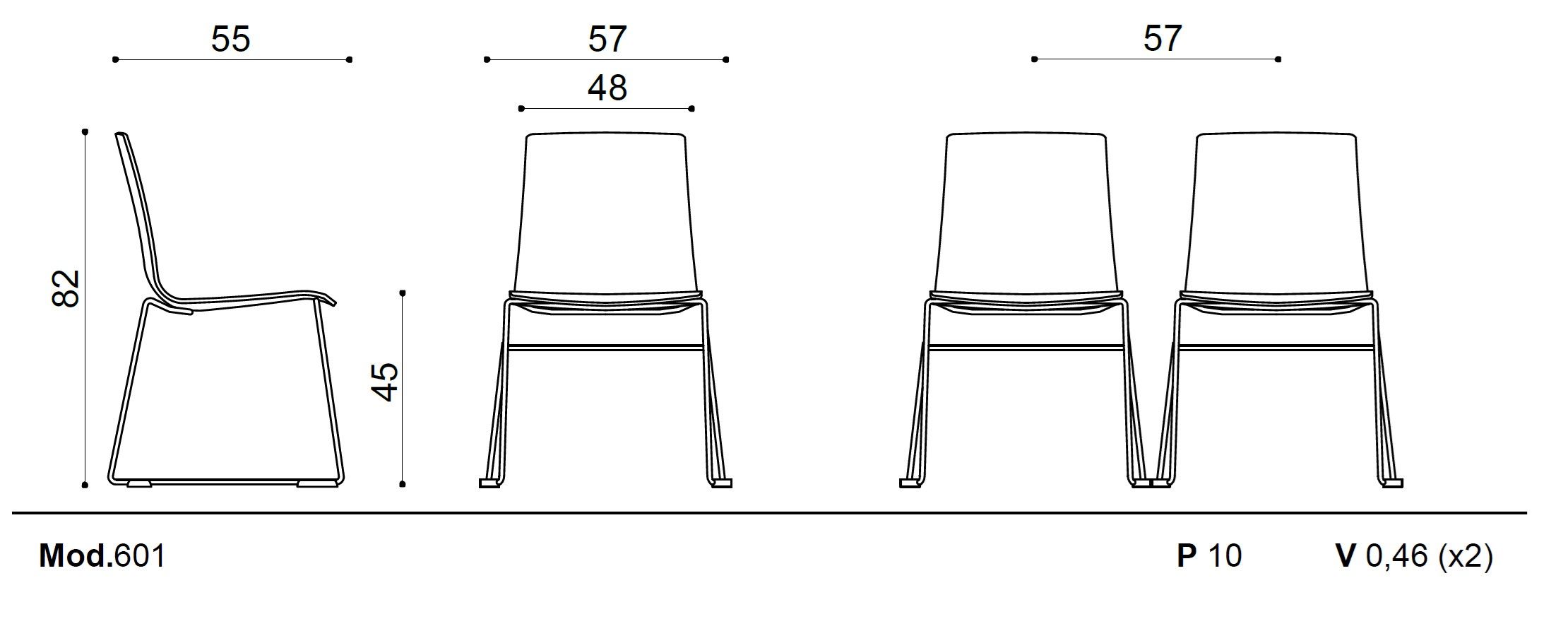 Штабелируемый стул для салазок Ares Line Woody ARCH-00152371 - Вид №5