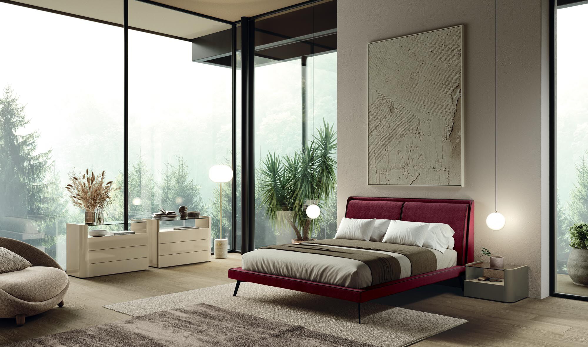 Деревянный и стеклянный комод Guzzini & Fontana Page ARCH-00082736 - Вид №2