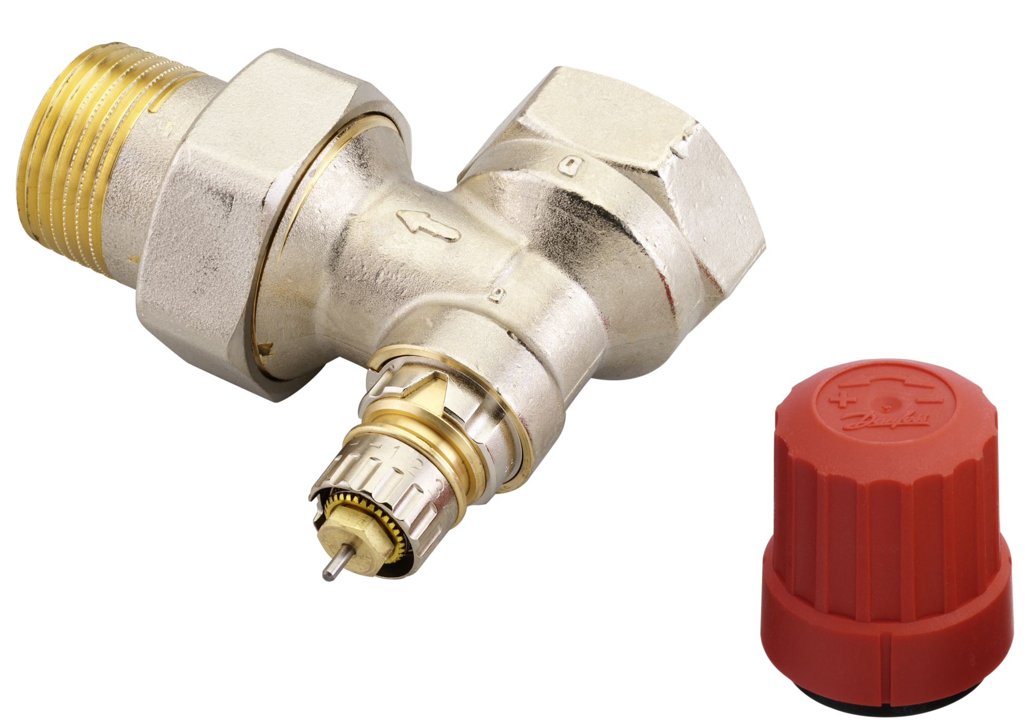 Danfoss Клапан RTR-N/RA-N для двухтрубной системы отопления RTR-N 15 Кл. т-рег. Угл. трехос, лев. 013G7022  - Вид №2