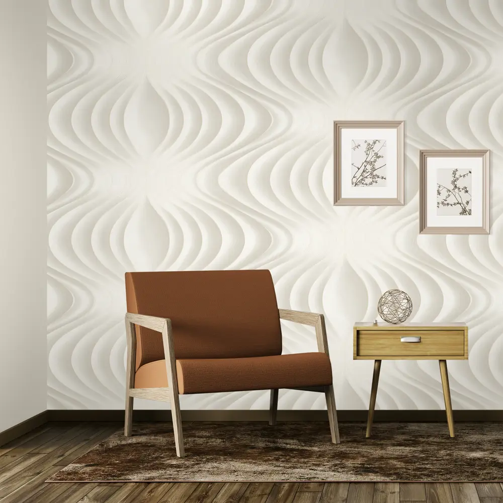 Обои флизелиновые Marburg Welle серые 1.06 м 97712 STLM-2038040 - Вид №3