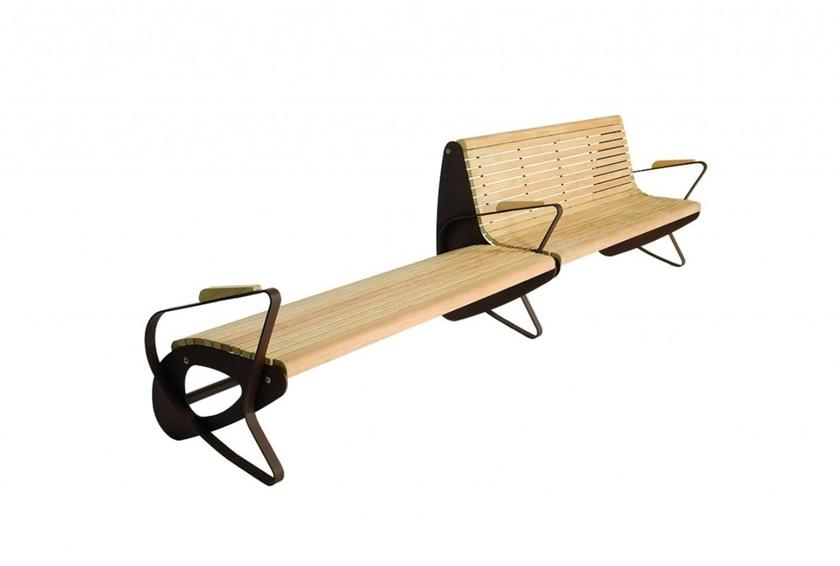 Euroform W Скамейка из дерева с подлокотниками  1010, 1005  - Вид №1