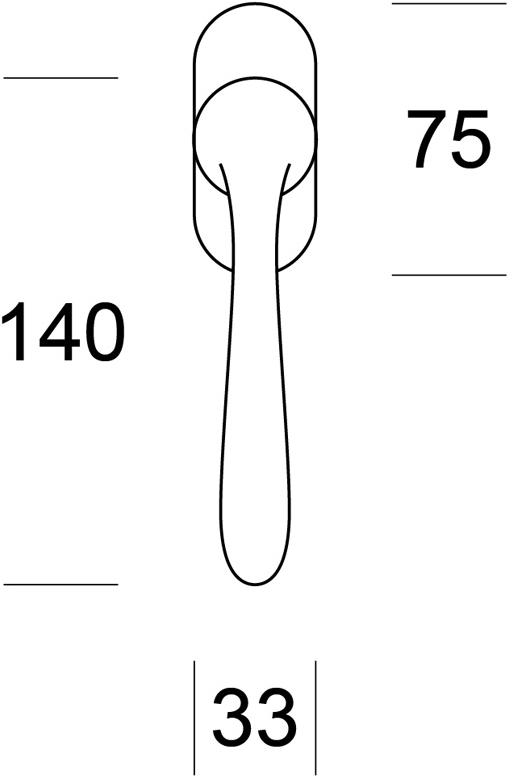 Ento Оконная ручка из латуни dk Ilex 6008bis - Вид №1