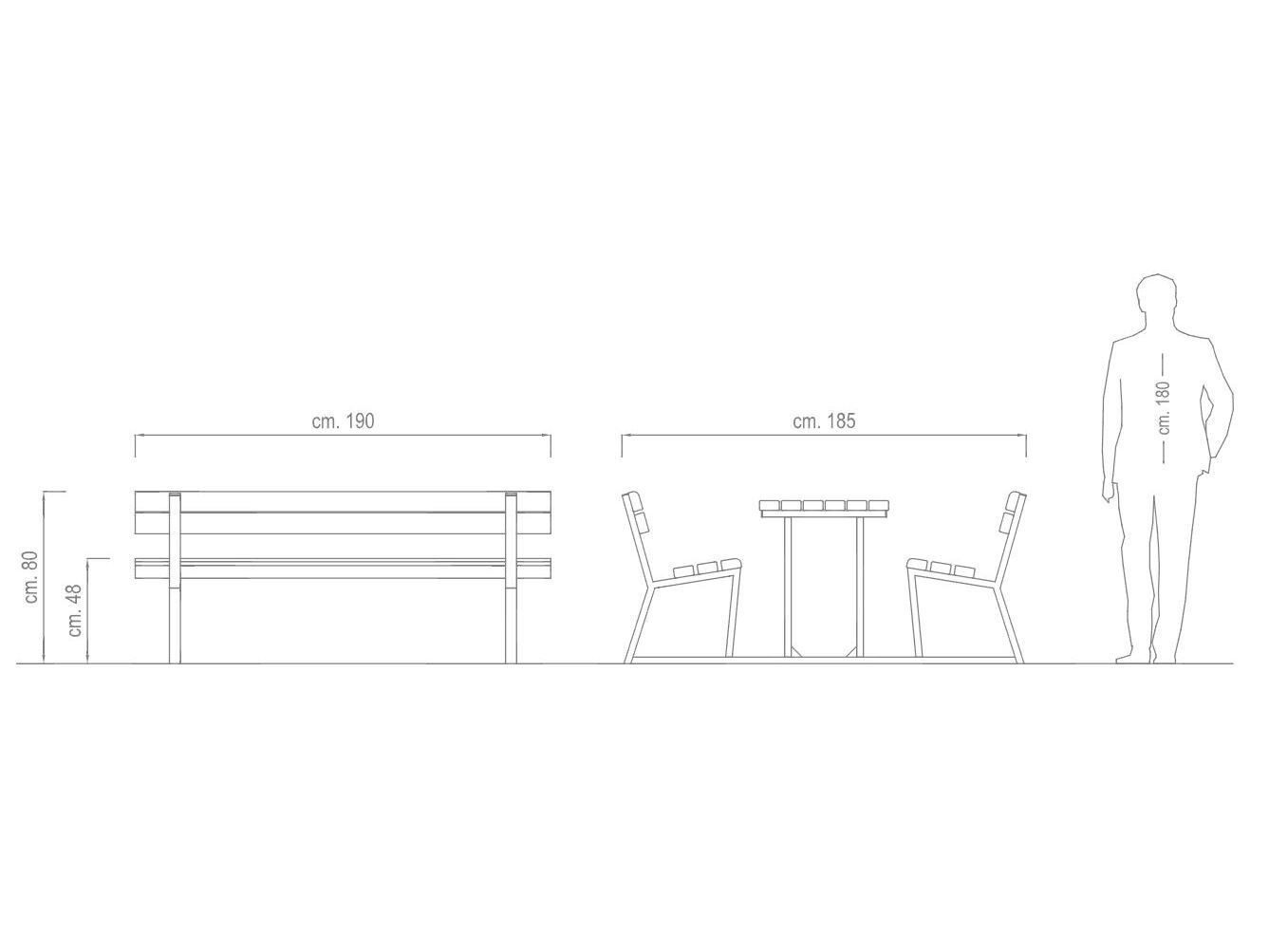 Стол для пикника из стали и дерева DIMCAR BREAK ARCH-00092611 - Вид №2