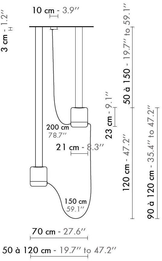 designheure Светодиодная подвесная лампа Eau de lumière S2pcedlc - Вид №4