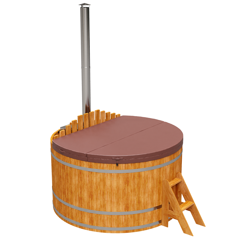 1612 Фурако из кедра D=2.1 с внутренней печкой. Высота 1,0м. Исполнение "Стандарт". Alyarus  - Вид №5