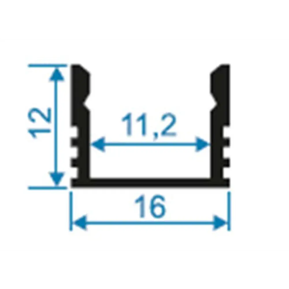 Профиль для светодиодной ленты 12 мм универсальный глубокий 2 м APEYRON STLM-2012591 - Вид №5