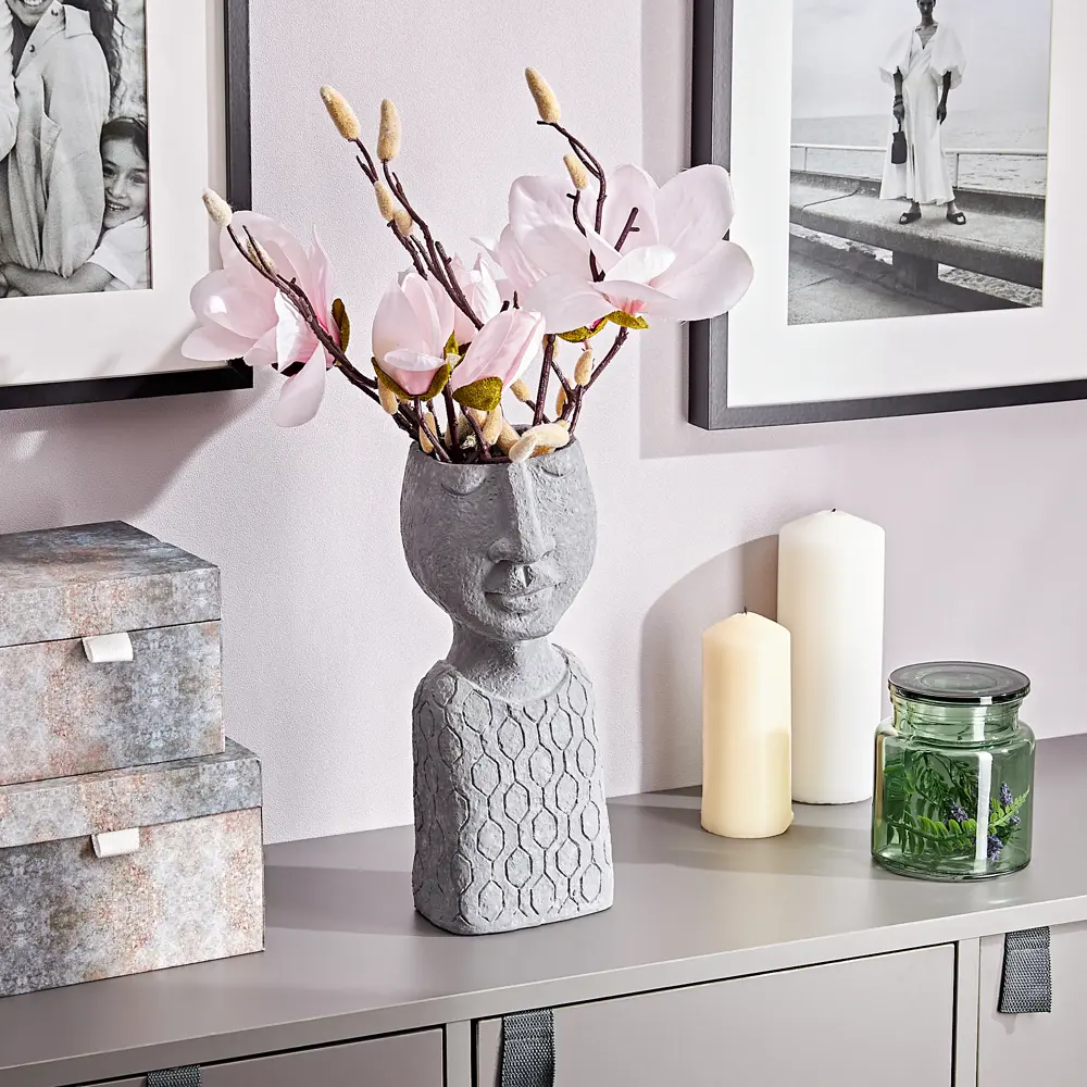 Ваза-органайзер Тайсон гипс цвет серый 29.3 см EVIS STLM-2209449