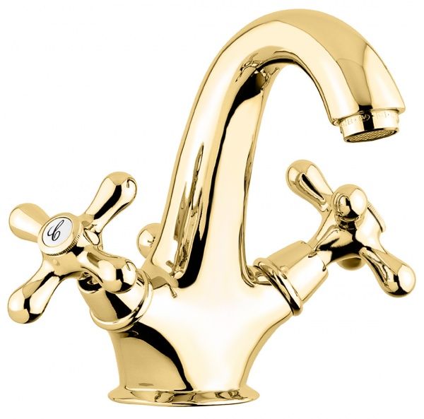 12013OR Смеситель Deco Classic с донным клапаном для раковины, цвет золото EMMEVI Decò classic