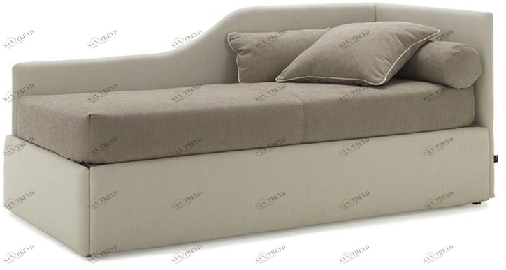 Bolzan Letti Односпальная кровать с фигурным угловым изголовьем Line sun-id-1478578