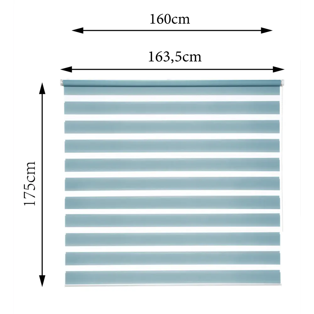 INSPIRE Peter - Рулонная штора день-ночь бирюза 160×175 см 85225660 STLM-0060094 - Вид №3