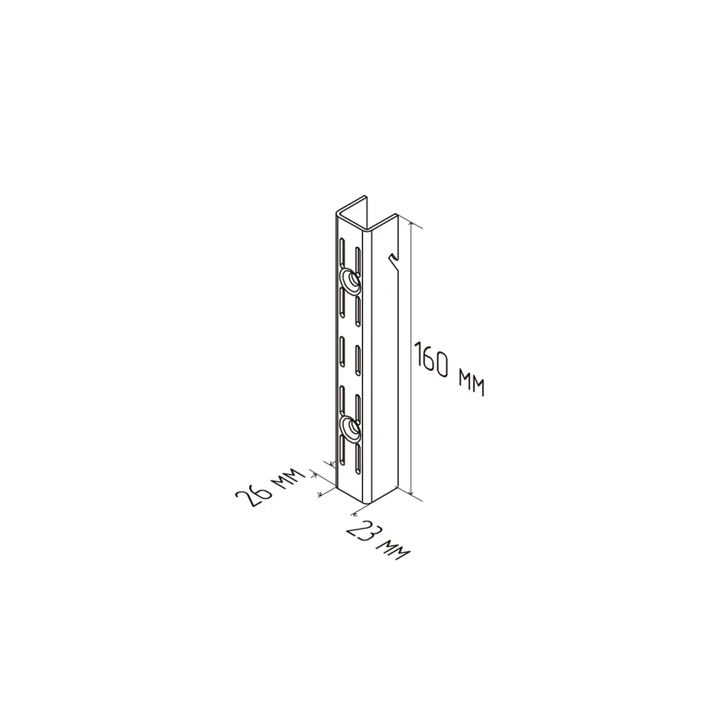 Стойка навесная Larvij 16 см сталь цвет магнолия STLM-2054612 - Вид №4