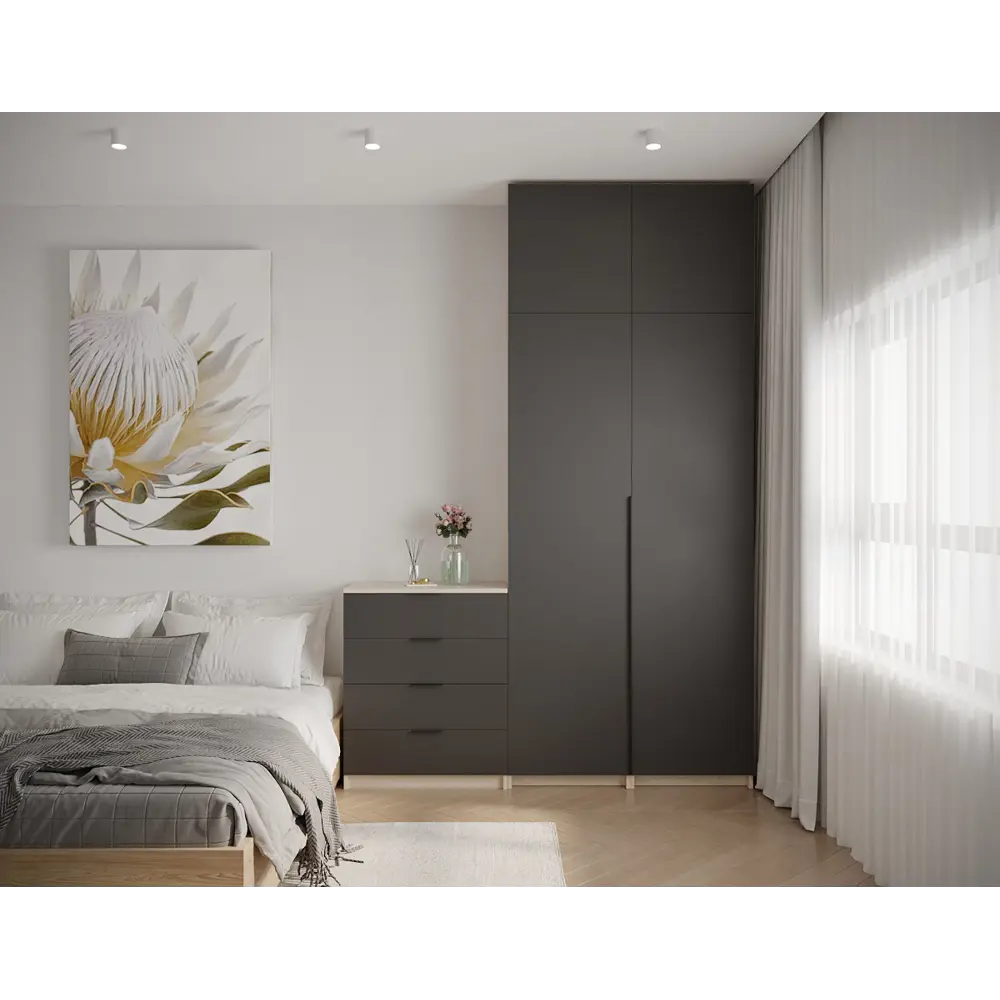 Дверь Лион 59.4x193.8x1.8 см ДСП цвет серый Santreyd STLM-2104795 - Вид №11